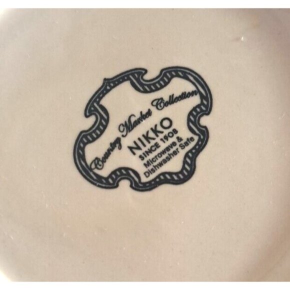 Nikko Pig Canister Jar Sugar Bowl 2 Handle Country Market Collection Green - Picture 6 of 7